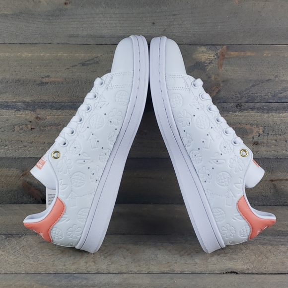 adidas Stan Smith Originals Sneakers White/Coral - Picture 7 of 10